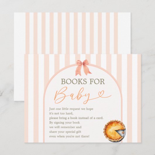 Cutie Pie Sinaasappel Gingham Boeken voor Baby Briefkaart (Voorkant / Achterkant)