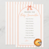 Cutie Pie Sinaasappel Gingham Douche Bidden voor B (Voorkant / Achterkant)