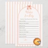 Cutie Pie Sinaasappel Gingham Wensen voor Baby (Voorkant / Achterkant)