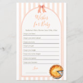 Cutie Pie Sinaasappel Gingham Wensen voor Baby (Voorkant)