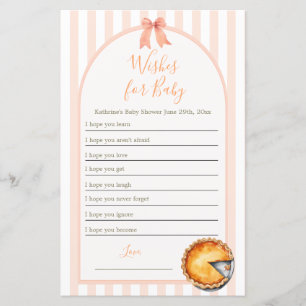 Cutie Pie Sinaasappel Gingham Wensen voor Baby