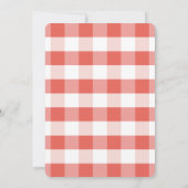 Cutie Pie Strawberries Red Bow Girl Baby Shower Kaart (Achterkant)