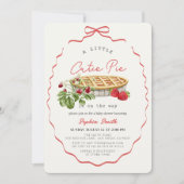 Cutie Pie Strawberries Red Bow Girl Baby Shower Kaart (Voorkant)