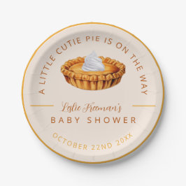 Cutie Pie Thanksgiving Baby shower Borden Papieren Bordje