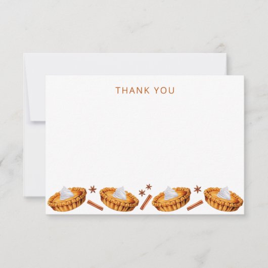 Cutie Pie Thanksgiving Baby shower Dank u Bedankkaart (Voorkant)