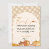 Cutie Pie Thanksgiving Baby shower Dank u Kaart (Voorkant)