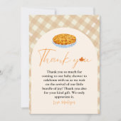 Cutie Pie Thanksgiving Baby shower Dank u Kaart (Voorkant)