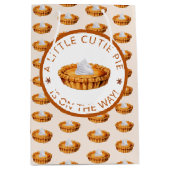 Cutie Pie Thanksgiving Baby shower Gift Bag Medium Cadeauzakje (Voorkant)