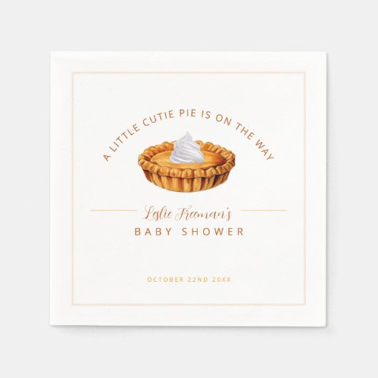 Cutie Pie Thanksgiving Baby shower servetten (Voorkant)