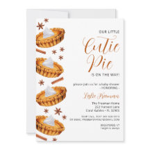 Cutie Pie Thanksgiving Baby shower Uitnodigen
