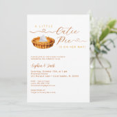 Cutie Pie Thanksgiving Baby shower Uitnodiging (Staand voorkant)