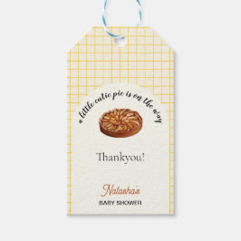 Cutie Pie Thanksgiving Herfst Baby shower Cadeaulabel