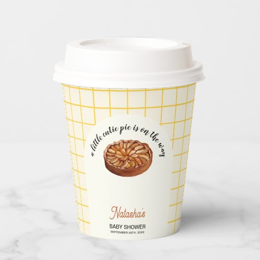 Cutie Pie Thanksgiving Herfst Baby shower Papieren Bekers (Voorkant)