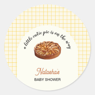 Cutie Pie Thanksgiving Herfst Baby shower Ronde Sticker