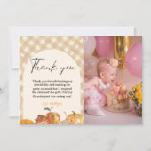 Cutie Pie Thanksgiving Verjaardag Dank u Kaart (Voorkant)