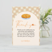 Cutie Pie Thanksgiving Verjaardag Dank u Kaart (Staand voorkant)