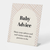 Cutie Pie Thanksgivingbaby Advies baby shower teke Reclamebord Met Voetstuk (Voorkant)