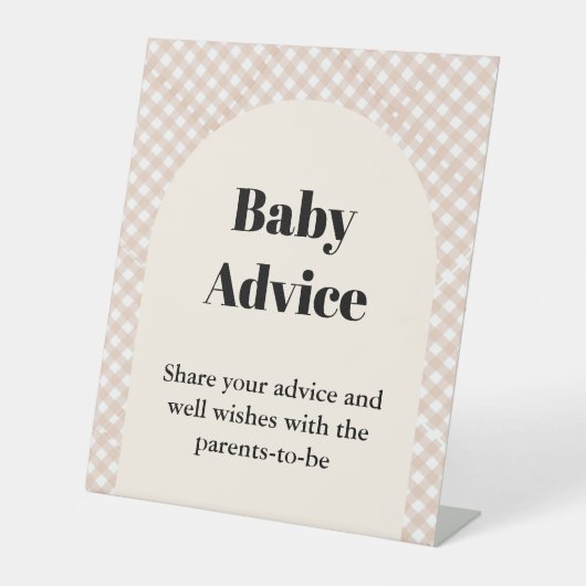 Cutie Pie Thanksgivingbaby Advies baby shower teke Reclamebord Met Voetstuk (Voorkant)