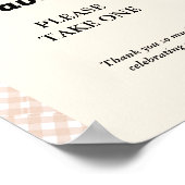 Cutie Pie Thanksgving baby shower Favor teken Poster (Hoek)