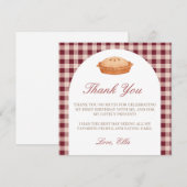 Cutie Pie Verjaardag Bedankt Card (Voorkant / Achterkant)