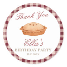 Cutie Pie Verjaardag Ronde Sticker