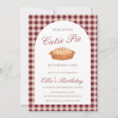 Cutie Pie Verjaardag Uitnodiging (Voorkant)