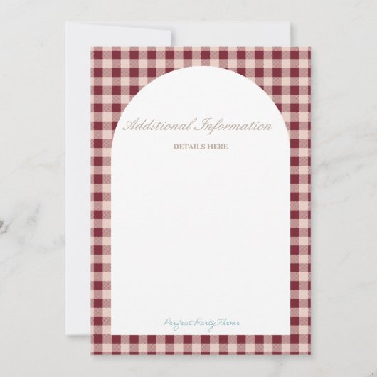 Cutie Pie Verjaardag Uitnodiging (Achterkant)