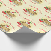 Cutie Pie Verjaardagsfeest Kinder Cherry Cadeaupapier (Hoek)