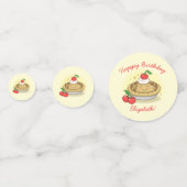 Cutie Pie Verjaardagsfeest Kinder Cherry Confetti (Achterkanten)