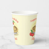 Cutie Pie Verjaardagsfeest Kinder Cherry Papieren Bekers (Rechts)