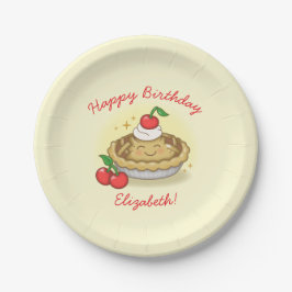 Cutie Pie Verjaardagsfeest Kinder Cherry Papieren Bordje