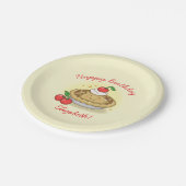 Cutie Pie Verjaardagsfeest Kinder Cherry Papieren Bordje (Gekanteld)