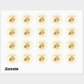 Cutie Pie Verjaardagsfeest Kinder Cherry Ronde Sticker (Vel)