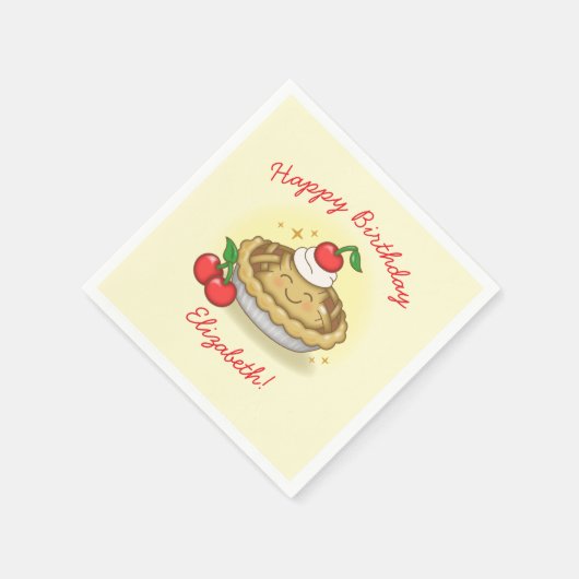 Cutie Pie Verjaardagsfeest Kinder Cherry Servet (Hoek)