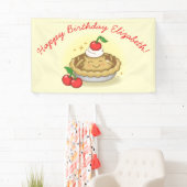 Cutie Pie Verjaardagsfeest Kinder Cherry Spandoek (Insitu)