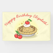 Cutie Pie Verjaardagsfeest Kinder Cherry Spandoek (Horizontaal)