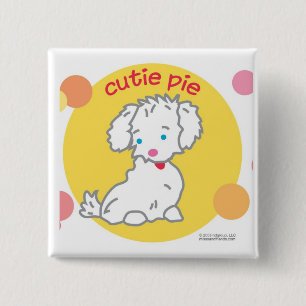 Cutie Pie Vierkante Button 5,1 Cm