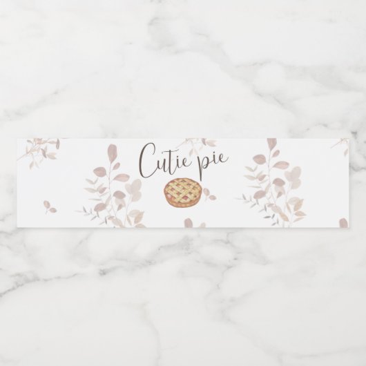 Cutie Pie Waterfles Etiket (Enkel label)