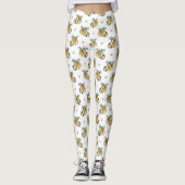 Cutie Pie Waterverf Slotpatroon Leggings (Voorkant)