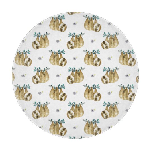 Cutie Pie Waterverf Slotpatroon Snijplank (Voorkant)