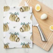 Cutie Pie Waterverf Slotpatroon Theedoek (Quarter Fold)