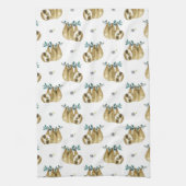 Cutie Pie Waterverf Slotpatroon Theedoek (Verticaal)