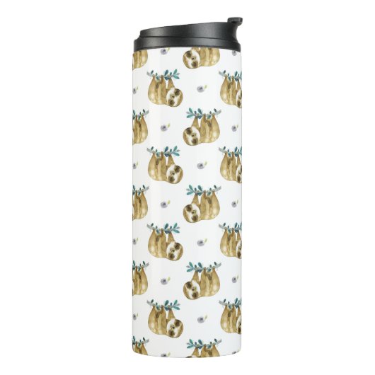 Cutie Pie Waterverf Slotpatroon Thermosbeker (Gedraaid links)