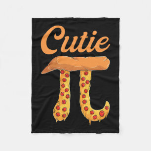 Cutie Pizza Pi Dag Retro Wiskunde Lover Fleece Deken