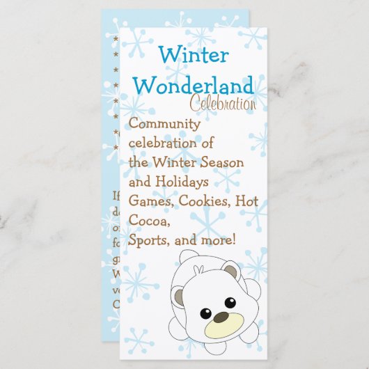 Cutie Polar Beer Programmakaart (Voorkant / Achterkant)