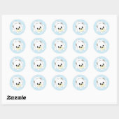 Cutie Polar Beer Ronde Sticker (Vel)