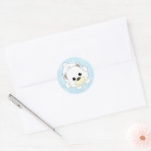Cutie Polar Beer Ronde Sticker (Envelop)