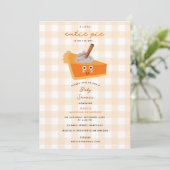 Cutie Pumpkin Pie Autumn Herfst Baby shower Kaart (Staand voorkant)