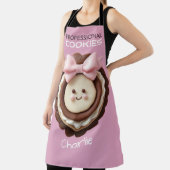 Cutie Roze Chocolade Cookie/All-Over Print Schort (Insitu)