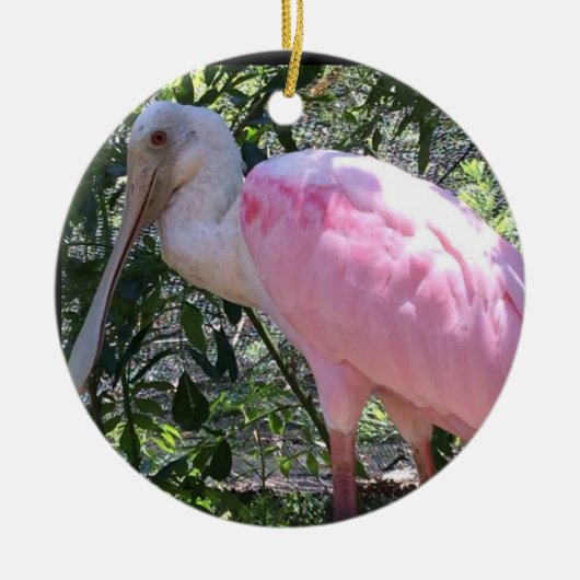 CUTIE ROZE FLAMINGO KERST ORNAMENT (Voorkant)